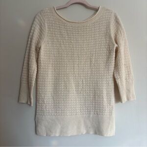 Club Monaco cashmere Cream textured Knit Sweater